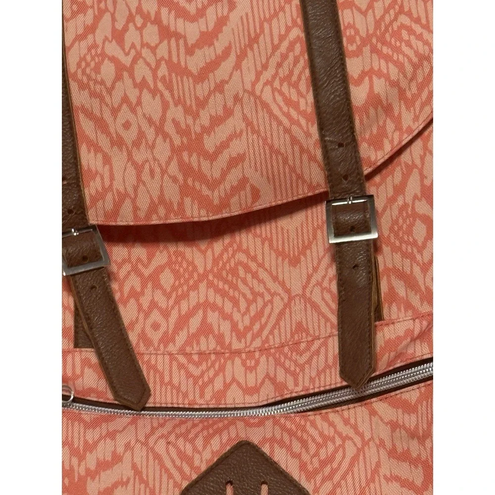Emma And Chloe Aztec Geo Pattern Coral Backpack